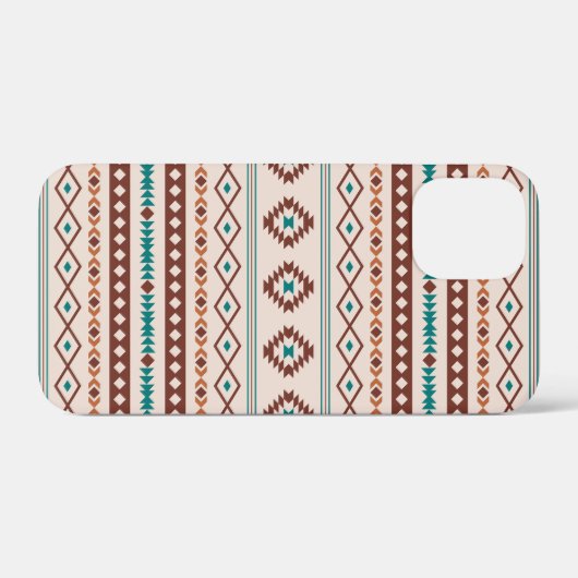 Aztec Rusts Blauwgroen Cream Mixed Motifs Pattern Case-Mate iPhone Case (Achterkant (horizontaal))