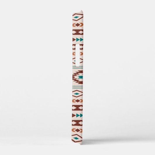 Aztec Rusts Blauwgroen Cream Mixed Motifs Pattern Case-Mate iPhone Case (Achterkant / Rechts)