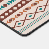Aztec Rusts Blauwgroen Cream Mixed Motifs V Patter Bureaumat (Hoek)