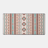 Aztec Rusts Blauwgroen Cream Mixed Motifs V Patter Bureaumat (Voorkant)
