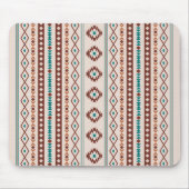 Aztec Rusts Blauwgroen Cream Mixed Motifs V Patter Muismat (Voorkant)