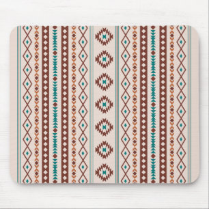 Aztec Rusts Blauwgroen Cream Mixed Motifs V Patter Muismat