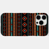 Aztec Rusts Blauwgroen zwarte gemengde motieven Case-Mate iPhone Case (Achterkant (horizontaal))