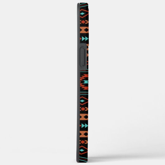 Aztec Rusts Blauwgroen zwarte gemengde motieven Case-Mate iPhone Case (Achterkant / Rechts)
