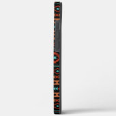 Aztec Rusts Blauwgroen zwarte gemengde motieven Case-Mate iPhone Case (Achterkant / Links)