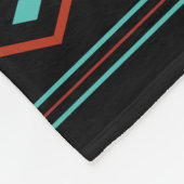 Aztec Rusts Blauwgroen zwarte gemengde motieven Fleece Deken (Hoek)