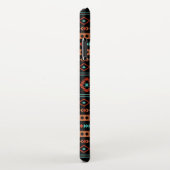 Aztec Rusts Blauwgroen zwarte gemengde motieven iPhone Hoesje (Rechterkant)