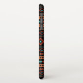 Aztec Rusts Blauwgroen zwarte gemengde motieven iPhone Hoesje (Linkerkant)