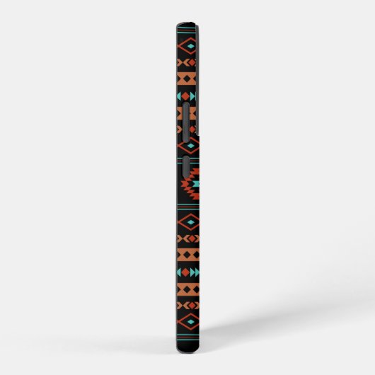 Aztec Rusts Blauwgroen zwarte gemengde motieven Samsung Galaxy Hoesje (Rechterkant)