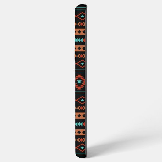 Aztec Rusts Blauwgroen zwarte gemengde motieven Samsung Galaxy Hoesje (Achterkant horizontaal)