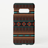 Aztec Rusts Blauwgroen zwarte gemengde motieven Samsung Galaxy Hoesje (Achterkant)