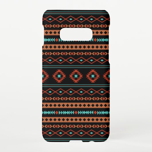 Aztec Rusts Blauwgroen zwarte gemengde motieven Samsung Galaxy Hoesje (Achterkant)