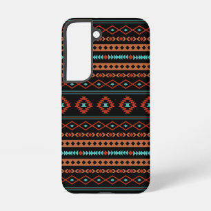 Aztec Rusts Blauwgroen zwarte gemengde motieven Samsung Galaxy Hoesje