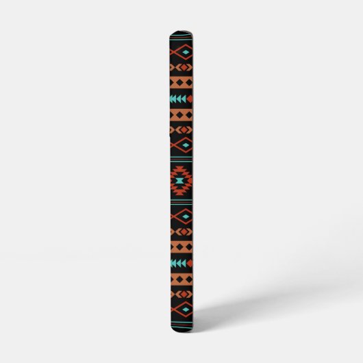 Aztec Rusts Blauwgroen zwarte gemengde motieven Samsung Galaxy Hoesje (Linkerkant)