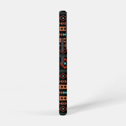 Aztec Rusts Blauwgroen zwarte gemengde motieven Samsung Galaxy Hoesje (Rechterkant)
