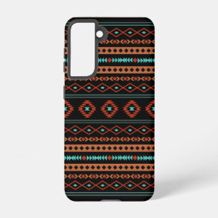 Aztec Rusts Blauwgroen zwarte gemengde motieven Samsung Galaxy Hoesje
