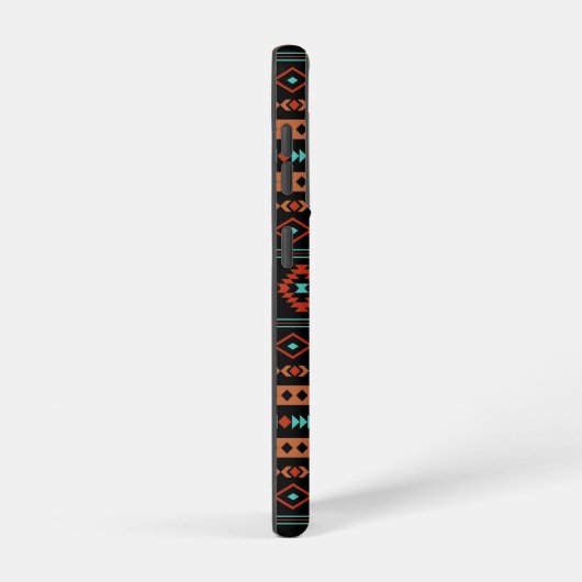 Aztec Rusts Blauwgroen zwarte gemengde motieven Samsung Galaxy Hoesje (Rechterkant)