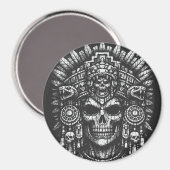 Aztec Schedel Hoofdband door BurnsInHell Magneet (Voorkant / Achterkant)