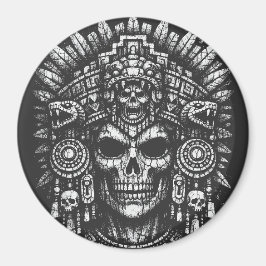 Aztec Schedel Hoofdband door BurnsInHell Magneet