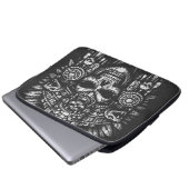 Aztec Schedel Hoofddeksel door BurnsInHell Laptop Sleeve (Voorkant onderkant)