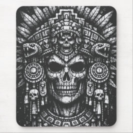 Aztec Schedel Hoofddeksel door BurnsInHell Muismat