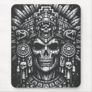 Aztec Schedel Hoofddeksel door BurnsInHell Muismat