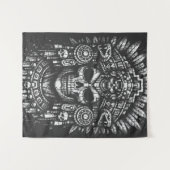 Aztec Schedel Hoofddeksel door BurnsInHell Wandkleed (Voorkant (horizontaal))