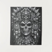 Aztec Schedel Hoofddeksel door BurnsInHell Wandkleed (Voorkant)