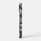 Aztec Schedel Hoofdtooi door BurnsInHell iPhone 15 Case (Linkerkant)