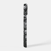 Aztec Schedel Hoofdtooi door BurnsInHell iPhone 15 Case (Rechterkant)