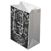 Aztec Schedel Hoofdtooi door BurnsInHell Medium Cadeauzakje (Voorkant Gekanteld)