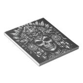 Aztec Schedel Hoofdtooi door BurnsInHell Notitieblok (Schuin)
