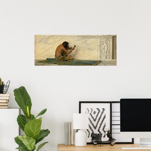 Aztec Sculptor - de Forest Struik Fine Art Poster (Thuiskantoor)