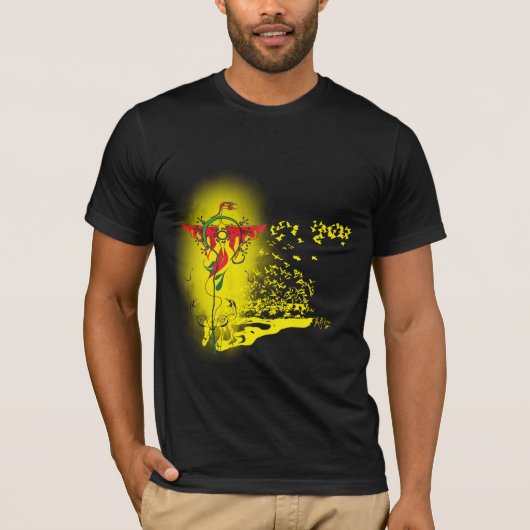 Aztec Series "phoenix" door Julian P Flores T-shirt (Voorkant)