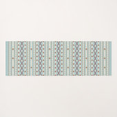 Aztec Shapes 2Way Pattern Rusts Cream Blauwgroen-B Yogamat (Achterkant (horizontaal))