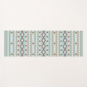 Aztec Shapes 2Way Pattern Rusts Cream Blauwgroen-B Yogamat (Voorkant (horizontaal))