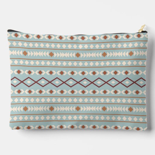 Aztec Shapes Big Pattern Rusts Cream Blauwgroen-Bl Etui (Achterkant)
