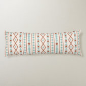 Aztec Shapes LG V Pattern Rust Blauwgroen Cream Lichaamskussen (Achterkant)