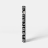 Aztec Shapes Patroon Grijs Wit Zwart iPhone Hoesje (Linkerkant)