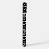 Aztec Shapes Patroon Grijs Wit Zwart iPhone Hoesje (Rechterkant)