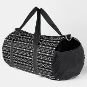 Aztec Shapes Patroon Grijs Wit Zwart Plunjezak (Rechterhoek)