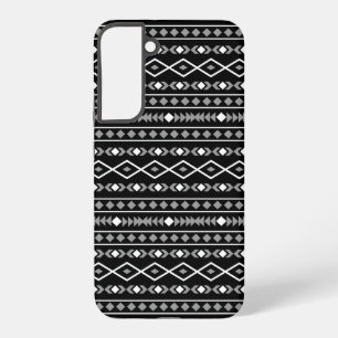 Aztec Shapes Patroon Grijs Wit Zwart Samsung Galaxy Hoesje