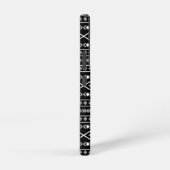 Aztec Shapes Patroon Grijs Wit Zwart Samsung Galaxy Hoesje (Rechterkant)