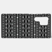 Aztec Shapes Patroon Grijs Wit Zwart Samsung Galaxy Hoesje (Achterkant horizontaal)