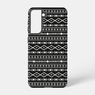 Aztec Shapes Patroon Grijs Wit Zwart Samsung Galaxy Hoesje