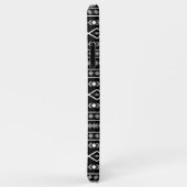 Aztec Shapes Patroon Wit Grijs Zwart Case-Mate iPhone Case (Achterkant/rechts)