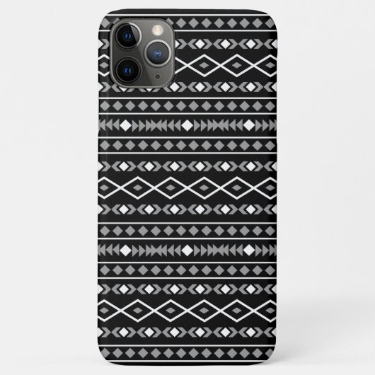 Aztec Shapes Patroon Wit Grijs Zwart Case-Mate iPhone Case (Achterkant)