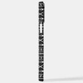 Aztec Shapes Patroon Wit Grijs Zwart iPhone Hoesje (Rechterkant)