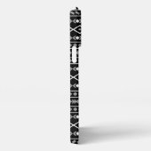 Aztec Shapes Patroon Wit Grijs Zwart iPhone Hoesje (Rechterkant)