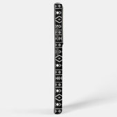 Aztec Shapes Patroon Wit Grijs Zwart Samsung Galaxy Hoesje (Rechterkant)